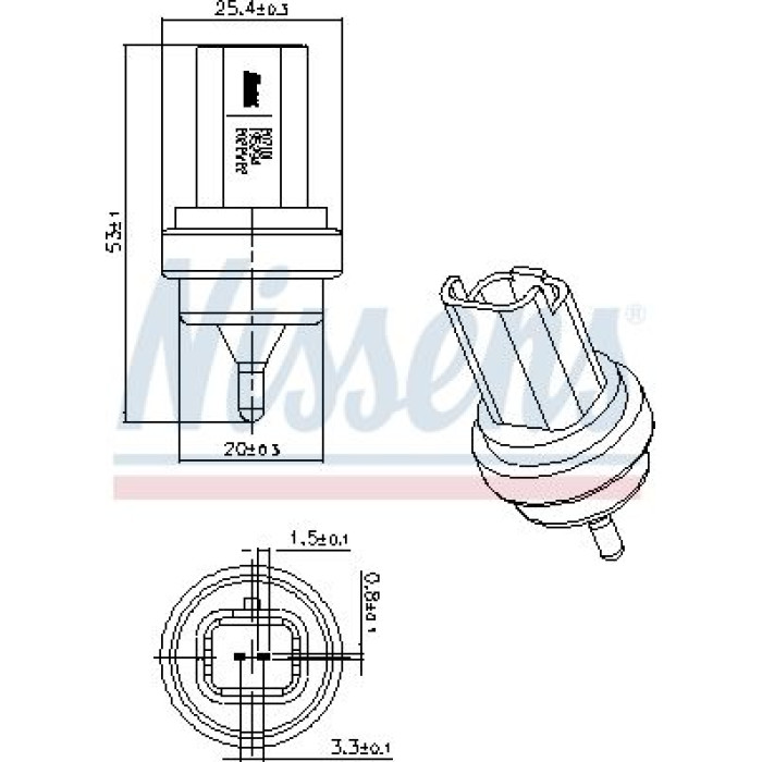 Nissens Kühlmitteltemperatursensor 207101 Nissens Kühlmitteltemperatursensor 207101