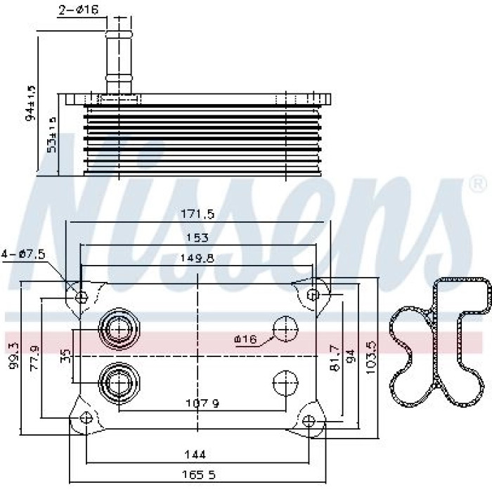 Nissens Ölkühler PKW 90683 Nissens Ölkühler PKW 90683