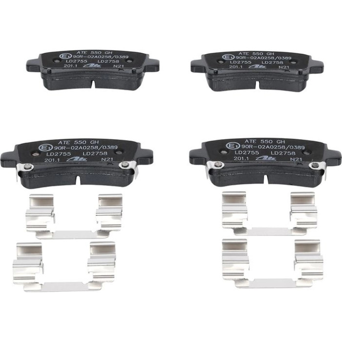 ATE Bremsbelagsatz Saab Hinterachse 9-5 2, 0-2, 8 10-12 Keramik 13.0470-2755.2 ATE Bremsbelagsatz Saab Hinterachse 9-5 2, 0-2, 8 10-12 Keramik 13.0470-2755.2
