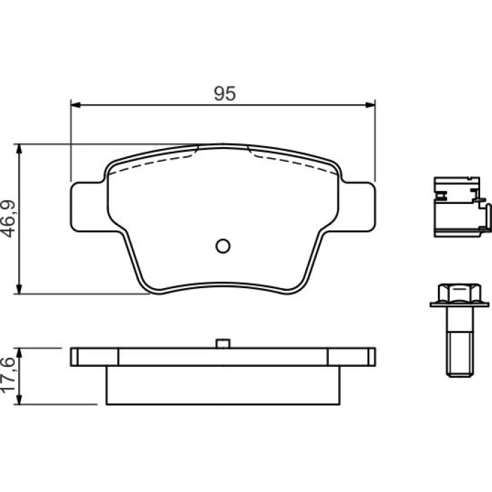Bosch Bremsbelagsatz 0 986 494 605 Bosch Bremsbelagsatz 0 986 494 605
