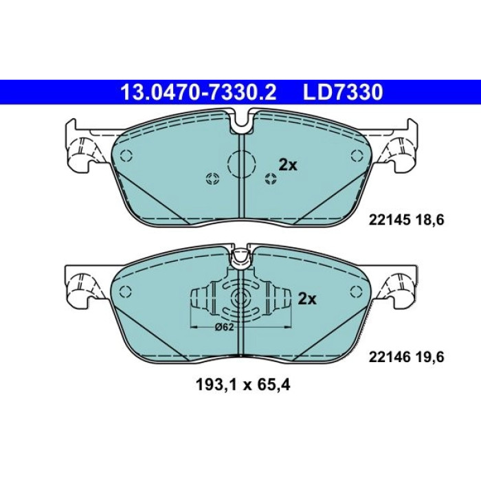 ATE Bremsbelagsatz 13.0470-7330.2 ATE Bremsbelagsatz 13.0470-7330.2
