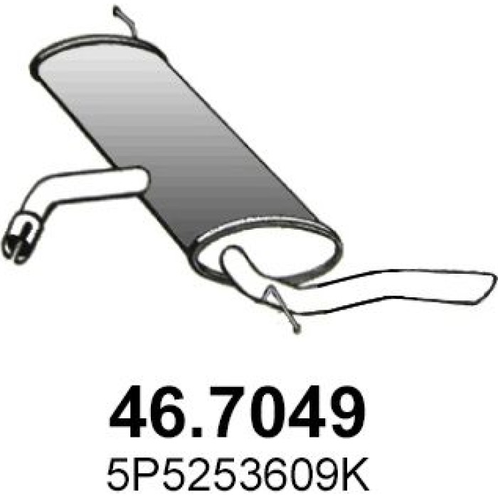 ASSO Endschalldämpfer 46.7049 ASSO Endschalldämpfer 46.7049