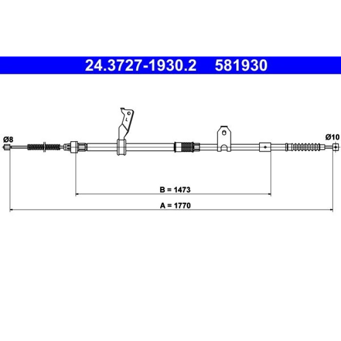 ATE Handbremsseil 24.3727-1930.2 ATE Handbremsseil 24.3727-1930.2