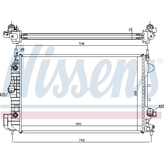 Nissens Wasserkühler PKW 63113A Nissens Wasserkühler PKW 63113A