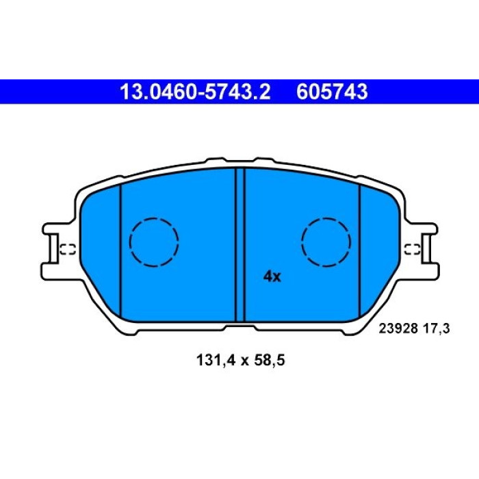 13.0460-5743.2 ATE Bremsbelagsatz Toyota Vorderachse Camry 2, 4-3, 0 01-06 13.0460-5743.2 13.0460-5743.2 ATE Bremsbelagsatz Toyota Vorderachse Camry 2, 4-3, 0 01-06 13.0460-5743.2