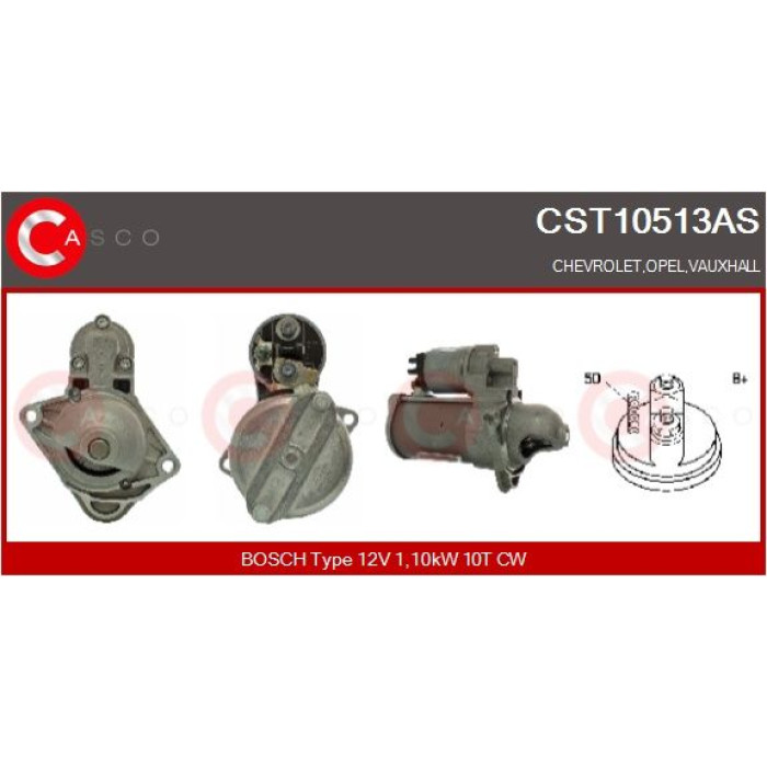 CASCO Anlasser CST10513AS CASCO Anlasser CST10513AS
