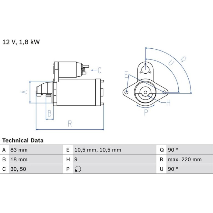Bosch Starter 0 986 026 050