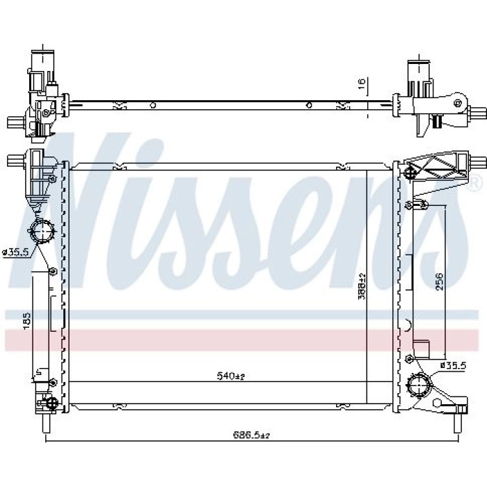Nissens Wasserkühler PKW 606277