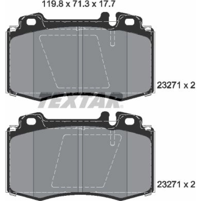 2327181 Textar Bremsbelagsatz 2327181 – ePad 2327181 Textar Bremsbelagsatz 2327181 – ePad