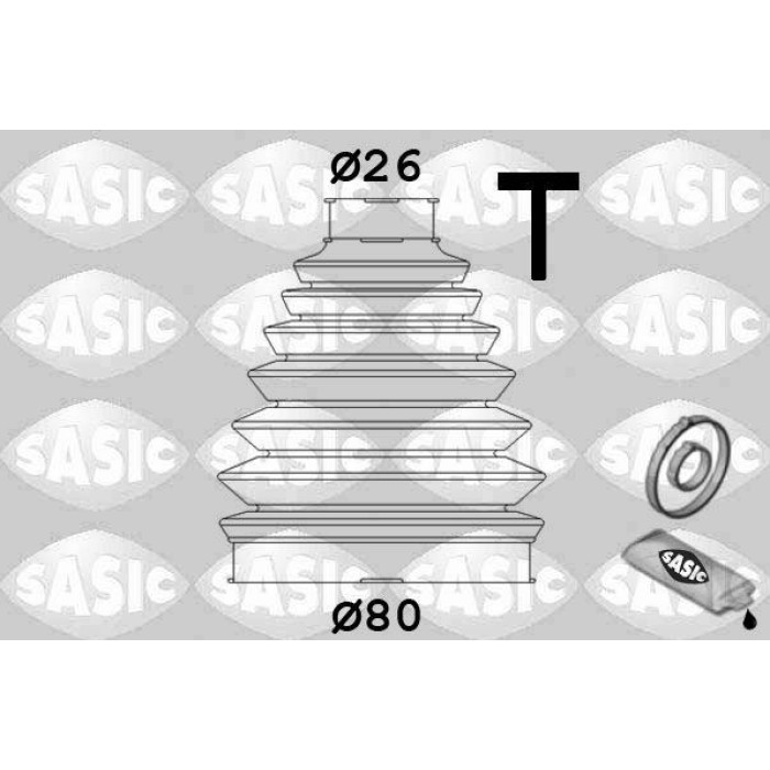 SASIC Faltenbalgsatz, Antriebswelle 1904013 SASIC Faltenbalgsatz, Antriebswelle 1904013