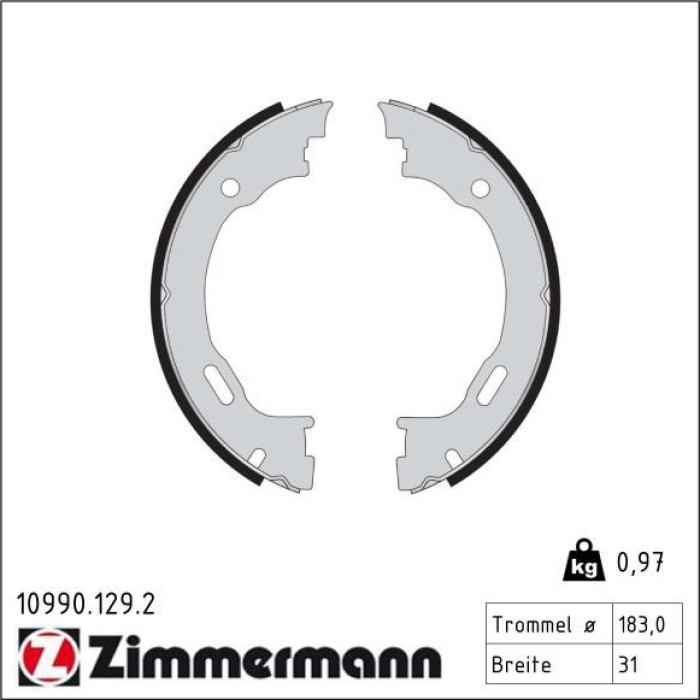 ZIMMERMANN Bremsbacken 10990.129.2 ZIMMERMANN Bremsbacken 10990.129.2