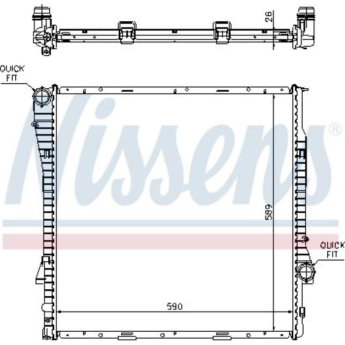 Nissens Wasserkühler PKW 60789A Nissens Wasserkühler PKW 60789A