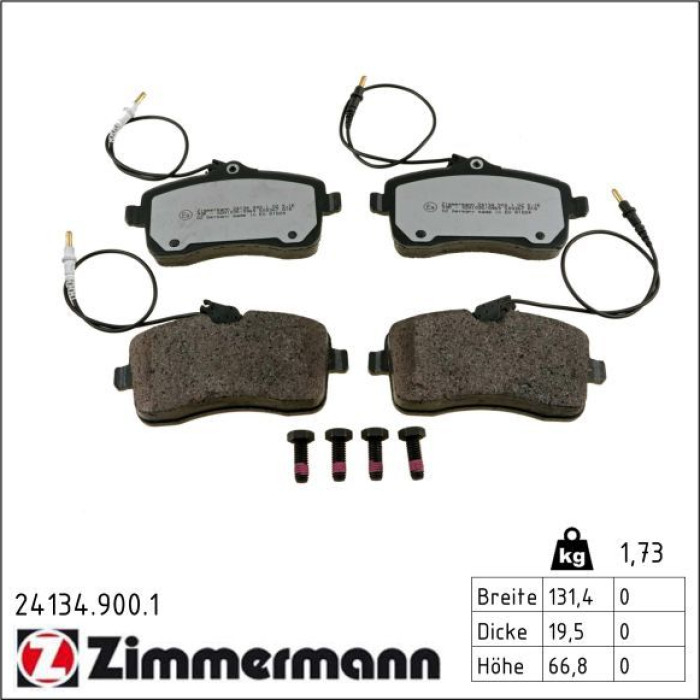 24134.900.1 ZIMMERMANN Bremsbeläge 24134.900.1 24134.900.1 ZIMMERMANN Bremsbeläge 24134.900.1