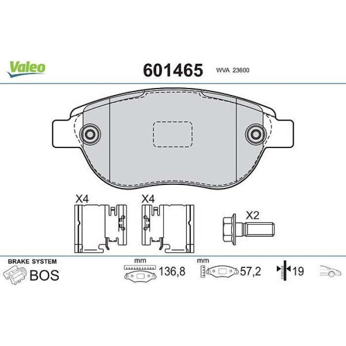 Valeo Bremsbelagsatz 601465