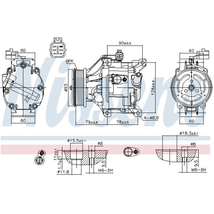 Nissens Klimakompressor PKW 890036 Nissens Klimakompressor PKW 890036