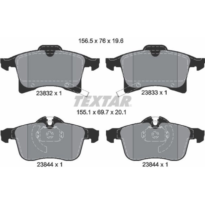 Textar Bremsbelagsatz 2383201 Textar Bremsbelagsatz 2383201