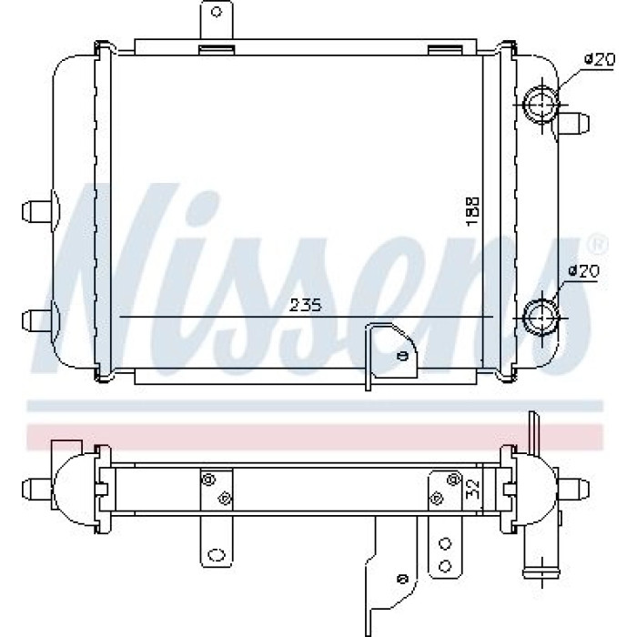 Nissens Wasserkühler PKW 60363 Nissens Wasserkühler PKW 60363