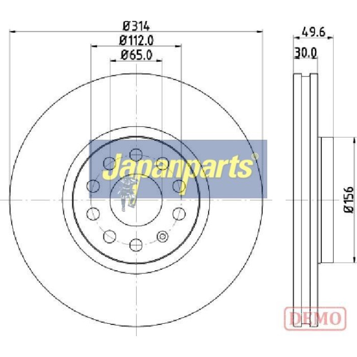 Japanparts Bremsscheibe DI-0933C Japanparts Bremsscheibe DI-0933C