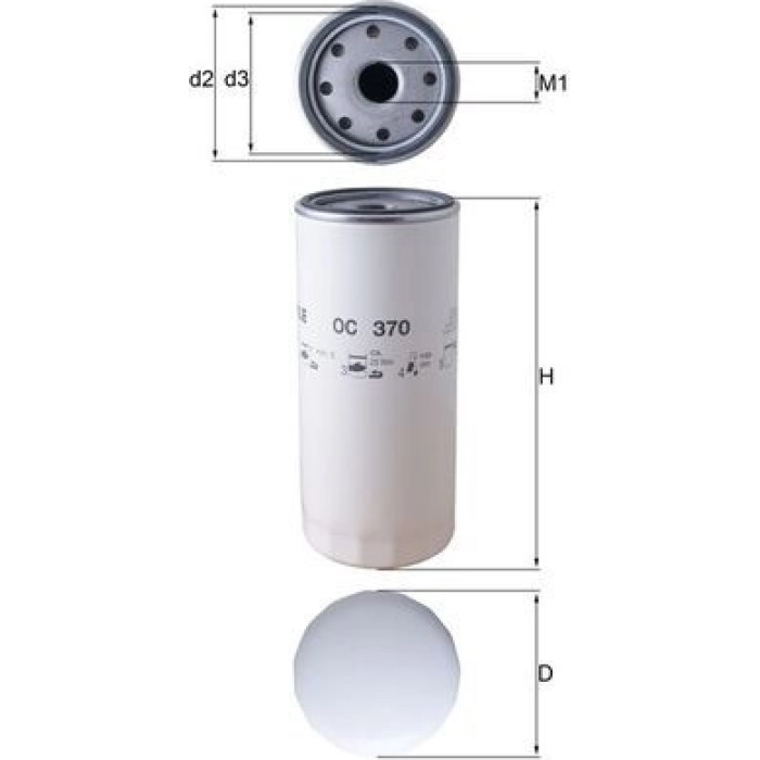 Mahle Original Ölfilter OC 370 Mahle Original Ölfilter OC 370