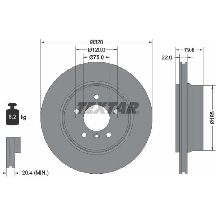 Textar Bremsscheibe 92141603 Textar Bremsscheibe 92141603