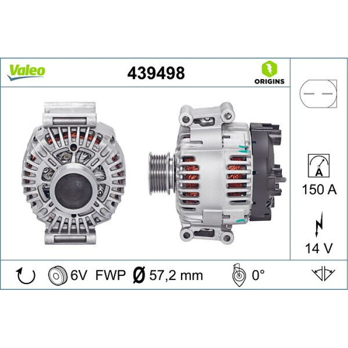 439498 Valeo Lichtmaschine 439498 439498 Valeo Lichtmaschine 439498