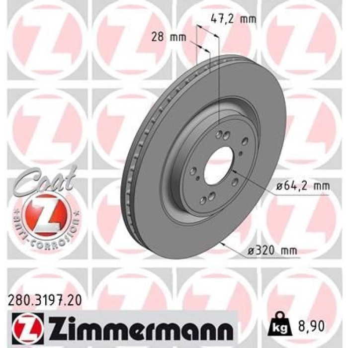 Zimmermann Bremsscheibe 280.3197.20