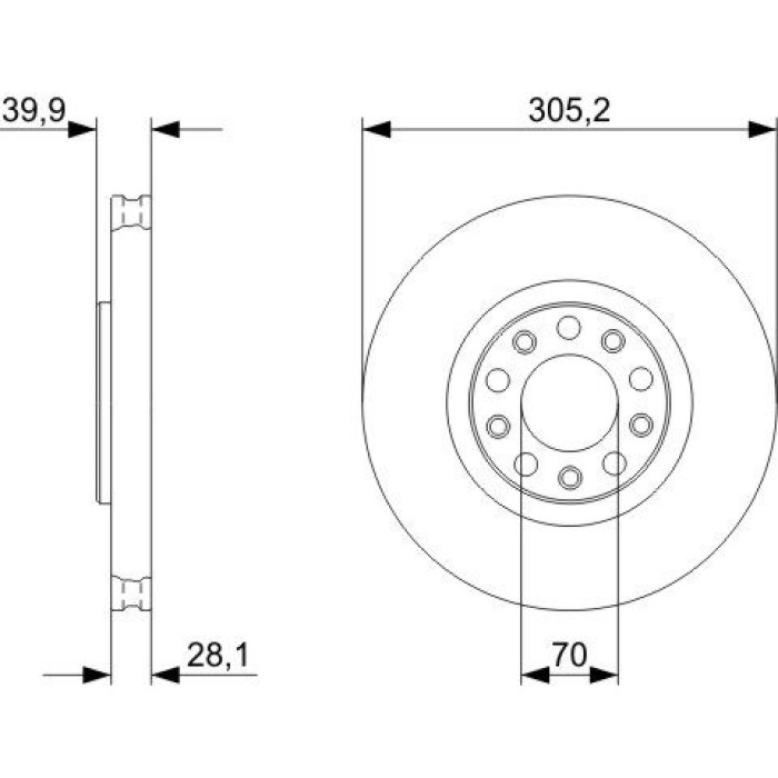 Bosch Bremsscheibe Vorderachse 0 986 479 293 Bosch Bremsscheibe Vorderachse 0 986 479 293