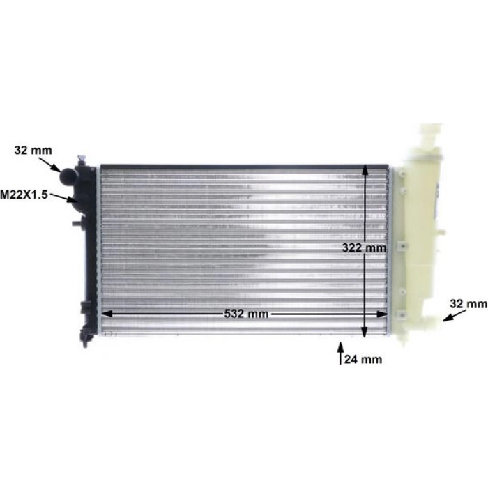 MAHLE Kühler, Motorkühlung CR 612 000S MAHLE Kühler, Motorkühlung CR 612 000S
