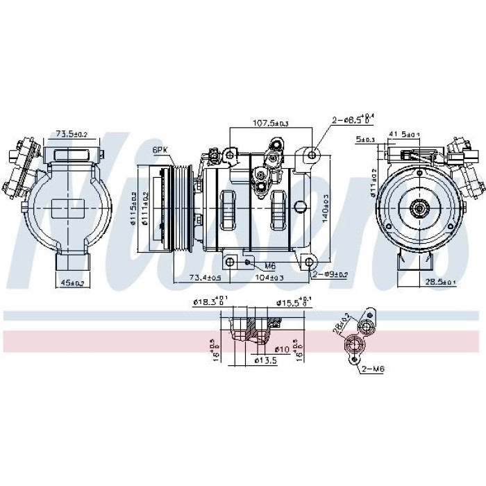 Nissens Klimakompressor PKW 890614 Nissens Klimakompressor PKW 890614