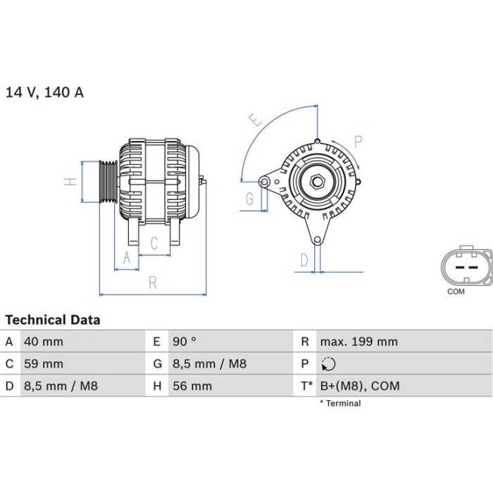 Bosch Lichtmaschine 0 986 081 160 Bosch Lichtmaschine 0 986 081 160