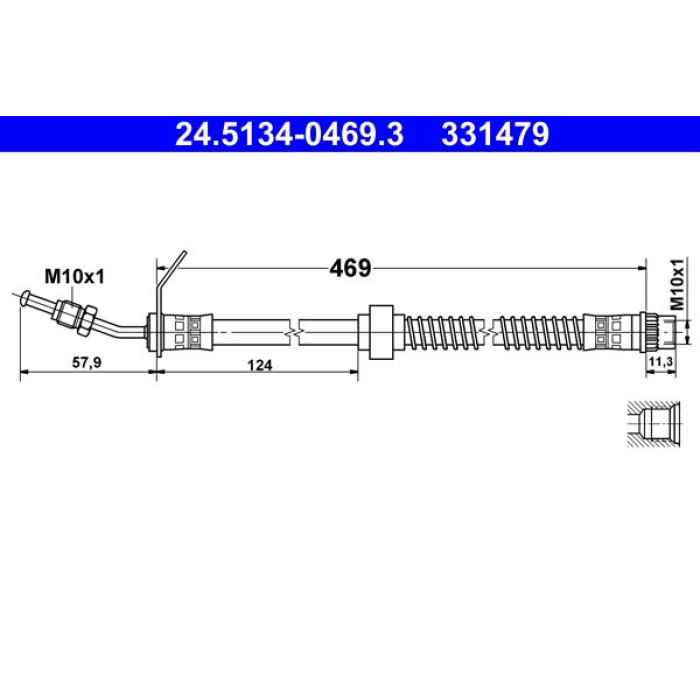 ATE Bremsschlauch 24.5134-0469.3 ATE Bremsschlauch 24.5134-0469.3