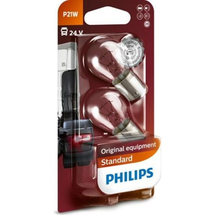 13498B2 PHILIPS P21W Glühlampe 24 V 21 W BA15s, 2 Stück - 13498B2 - l 13498B2 PHILIPS P21W Glühlampe 24 V 21 W BA15s, 2 Stück - 13498B2 - l