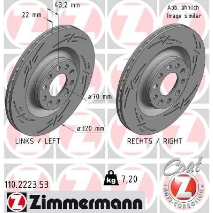 Zimmermann Bremsscheibe 110.2223.53