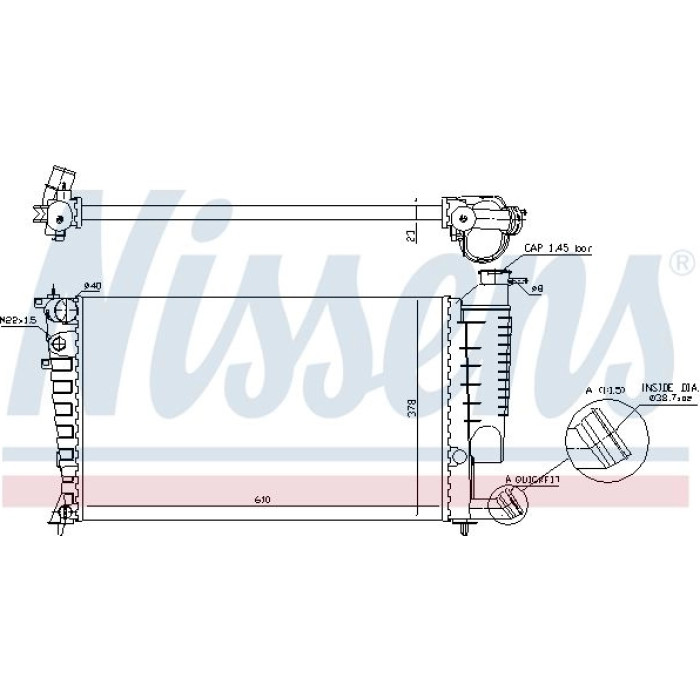 Nissens Wasserkühler PKW 61313 Nissens Wasserkühler PKW 61313