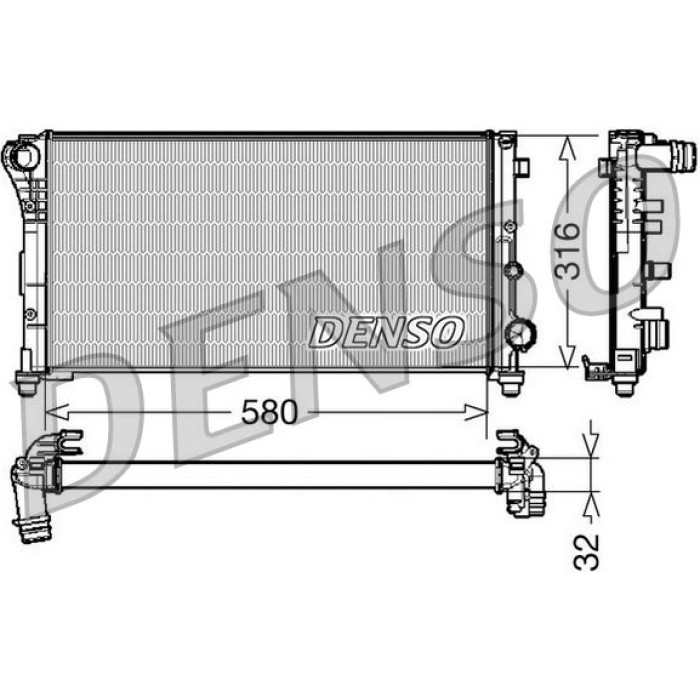 Denso Motorkühler DRM09084 Denso Motorkühler DRM09084