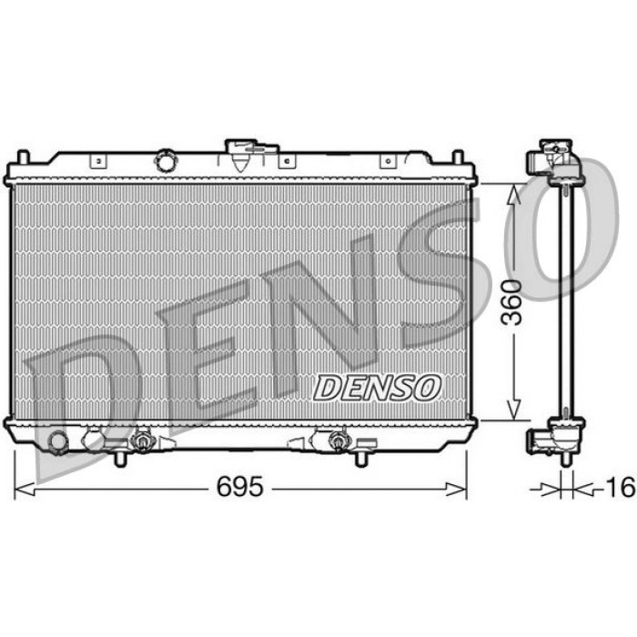 Denso Motorkühler DRM46024 Denso Motorkühler DRM46024