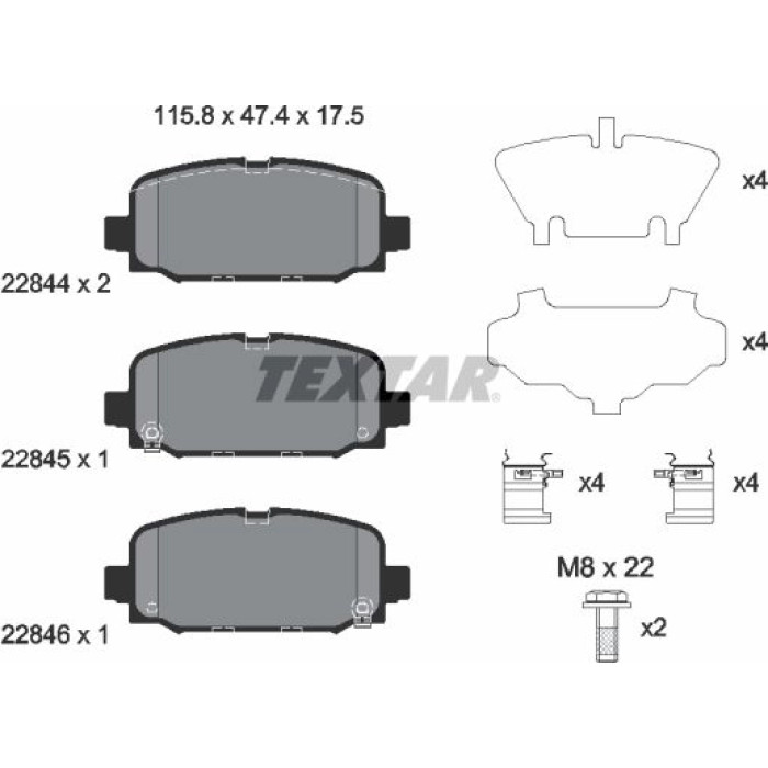 Textar Bremsbelagsatz 2284401