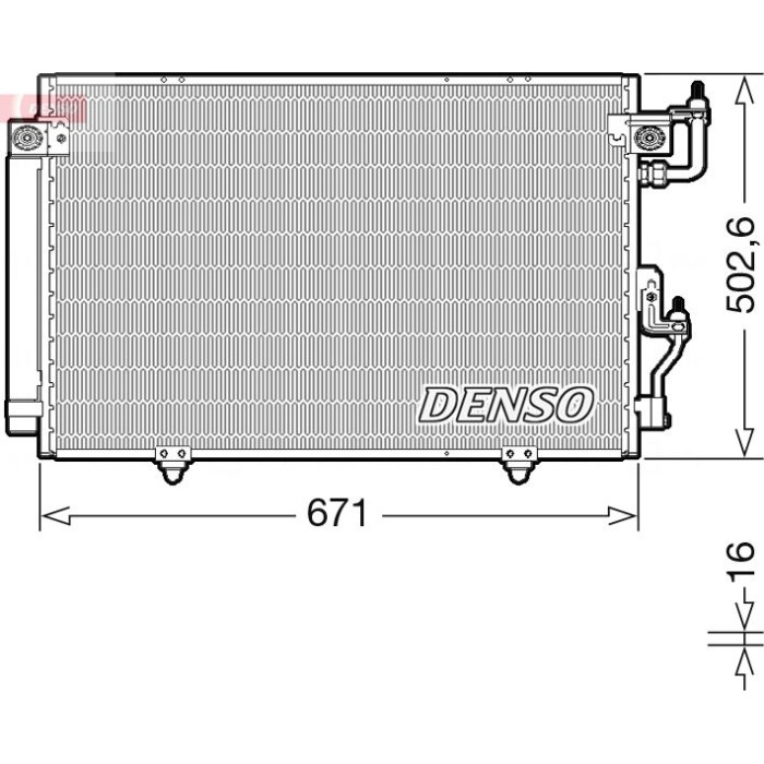 Denso Klimakondensator DCN45008 Denso Klimakondensator DCN45008