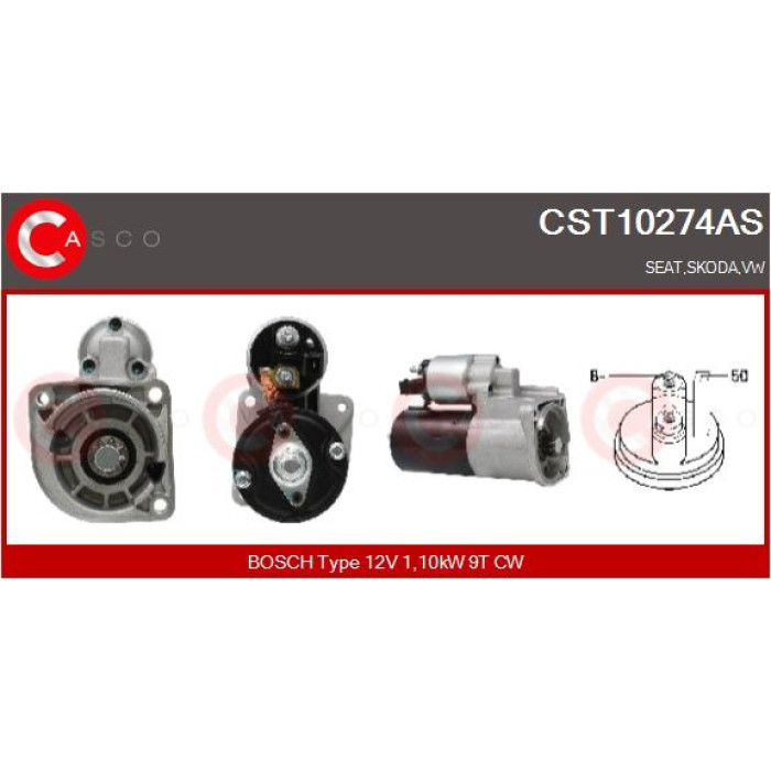 CASCO Anlasser CST10274AS CASCO Anlasser CST10274AS