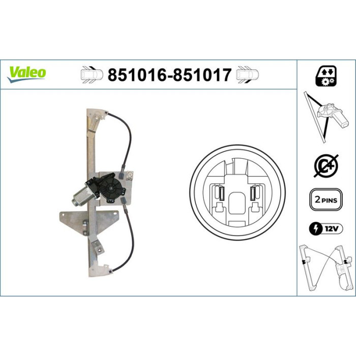 851016 VALEO 851016 Fensterheber 851016 VALEO 851016 Fensterheber