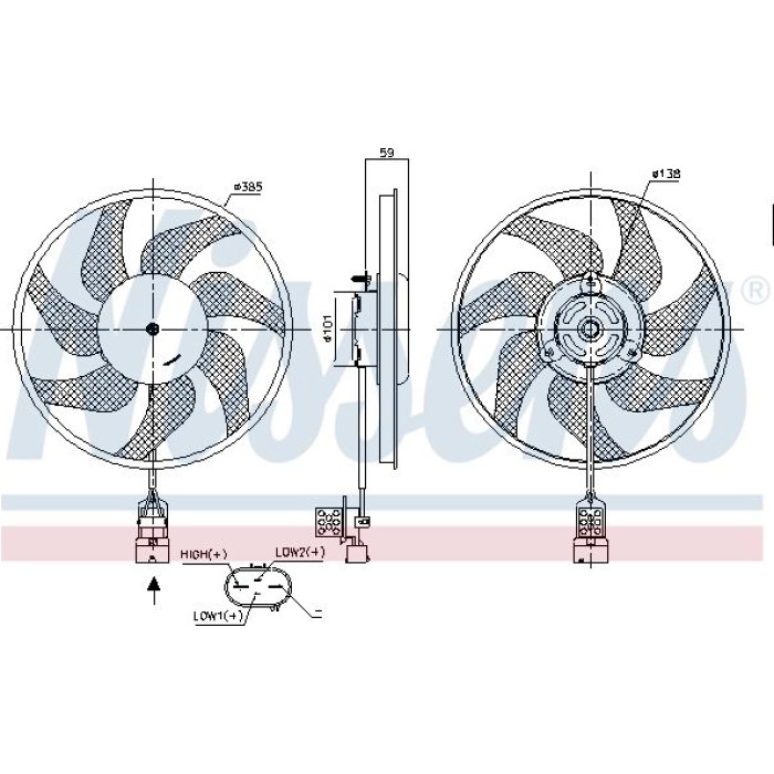 Nissens Kühlerlüfter PKW 850048