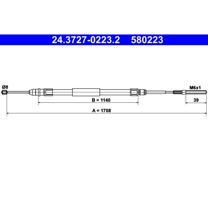 ATE Handbremsseil 24.3727-0223.2 ATE Handbremsseil 24.3727-0223.2
