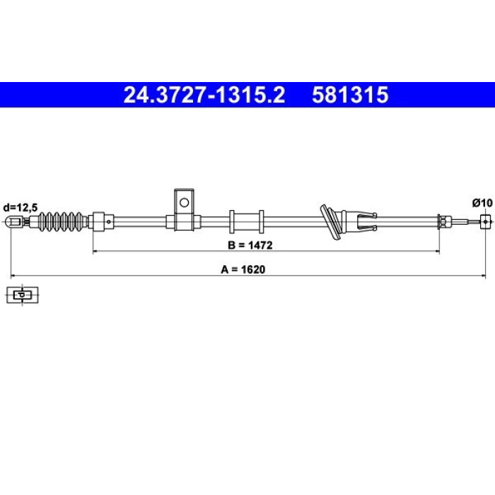 ATE Handbremsseil 24.3727-1315.2