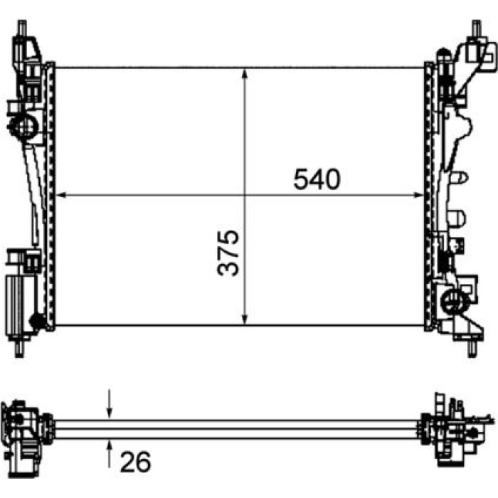 MAHLE Kühler, Motorkühlung CR 1121 000P MAHLE Kühler, Motorkühlung CR 1121 000P