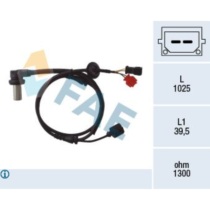 FAE Sensor, Raddrehzahl 78063 FAE Sensor, Raddrehzahl 78063