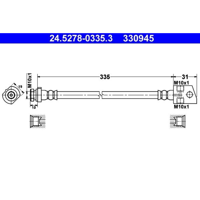 ATE Bremsschlauch 24.5278-0335.3 ATE Bremsschlauch 24.5278-0335.3