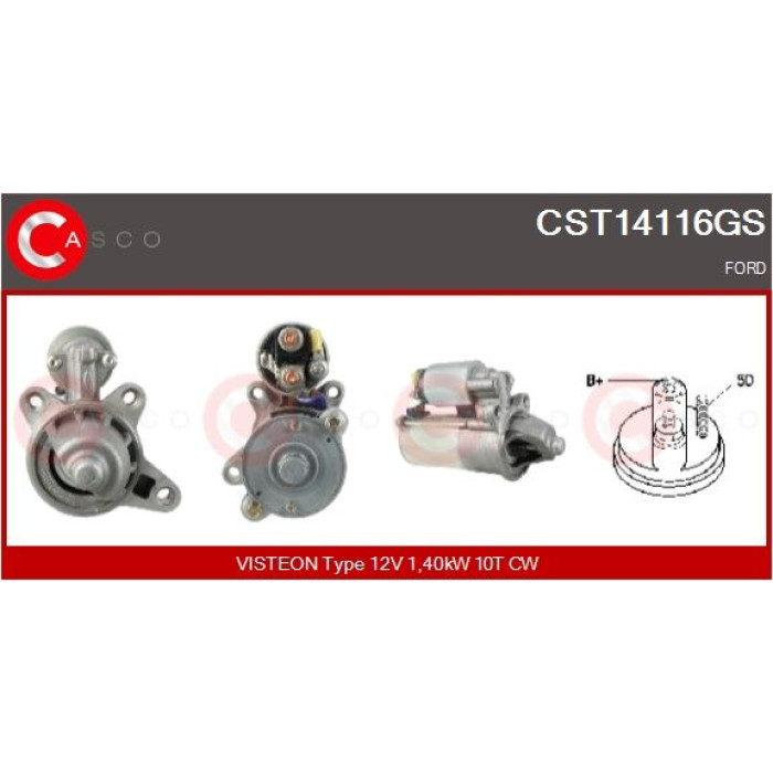 CASCO Anlasser CST14116GS CASCO Anlasser CST14116GS