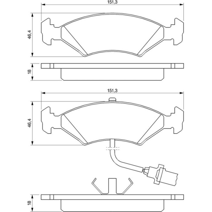 0 986 466 403 Bosch Bremsbelagsatz 0 986 466 403 0 986 466 403 Bosch Bremsbelagsatz 0 986 466 403