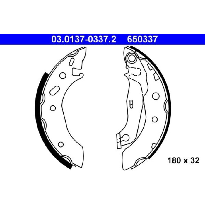 ATE Bremsbackensatz 03.0137-0337.2 ATE Bremsbackensatz 03.0137-0337.2
