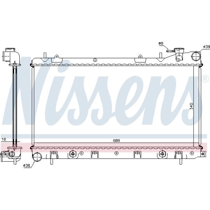 Nissens Wasserkühler PKW 67705A Nissens Wasserkühler PKW 67705A